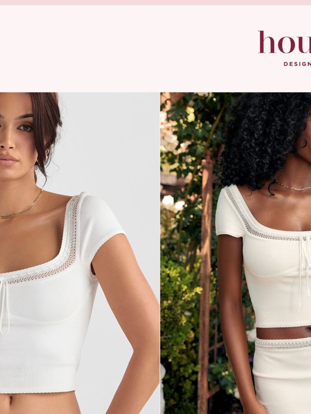 House of CB Nola ivory White dainty knit top Size XL